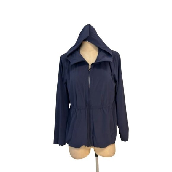 Lululemon Rare Belle Hooded Navy Blue Jacket Size 8 - Picture 1 of 4